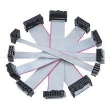 Pitch Idc Connector Grey Flat Ribbon Wire Cable